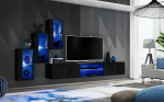 Sekcija Switch XXII su LED apšvietimu, juoda