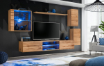 Sekcija Switch XXIII su LED apšvietimu, ąžuolo