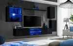 Sekcija Switch XXIII su LED apšvietimu, juoda