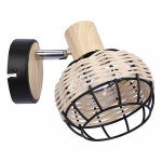 Sieninė lempa juodos spalvos/kreminės spalvos ø 12 cm Tajga – Candellux Lighting