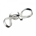 Sieninė lempa sidabrinės spalvos LED Padua – Trio