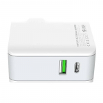 Sieninis įkroviklis LDNIO A4403C USB, USB-C 20W + USB-C kabelis