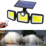 Sieninis LED COB lauko šviestuvas maitinamas saulės energija su davikliu FL-1725