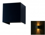 Sieninis LED lauko šviestuvas V-TAC CUBE, IP65, 5W, 3000K, 700lm, juodos sp.