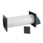 Sieninis rekuperatorius E-EXTRA EER100SA, DN100, su sieniniu jungikliu, antracito sp.