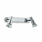 Sieninis šviestuvas, 2 lempučių SLEM, GU10, chromo spalvos