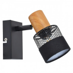 Sieninis šviestuvas COLETTA, E14, juodos/medžio sp.