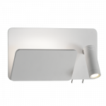 Sieninis šviestuvas LAIKA, baltas, 1x4W LED 3000K + 1x3W LED 3000K, su USB jungtimi