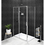 Skaidraus stiklo dušo kabina GELCO SIGMA SIMPLY chromo spalvos korpuso dalys 110x75cm
