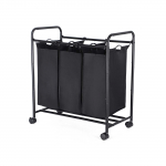 Skalbinių krepšys su 3 nuimamomis dalimis 4 ratukais