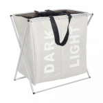 Smėlio spalvos skalbinių krepšys Wenko Duo, 120 l