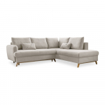 Smėlio spalvos sofa-lova Miuform Scandic Lagom L, dešinysis kampas