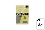 Spalvotas popierius Double A, 80g, A4, 500 lapų, Butter
