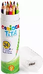 Spalvoti pieštukai CARIOCA TITA, su drožtuku, dėžutėje, 24 spalvų
