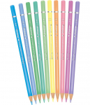 Spalvoti pieštukai COLORINO Pastel, 10 pastelinių spalvų