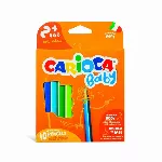 Spalvoti pieštukai mažyliams CARIOCA BABY 2+, 10 vnt.
