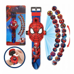 Spider-man vaikiškas laikrodis su projekcija
