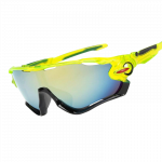 Sportiniai dviratininko akiniai - melsvai gelsvi su UV apsauga