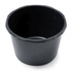 Statybinis konteineris, apvalus, be rankenos, juodos sp., 45 l