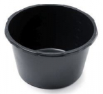 Statybinis konteineris, apvalus, be rankenos, juodos sp., 65 l