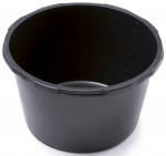 Statybinis konteineris, apvalus,, be rankenos, juodos sp., 90 l