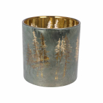 Stiklinė žvakidė GOLDEN TREE, 2 rūšys, 15 x 15 cm