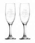 Stiklinės taurės šampanui „Nuo šiandien...“