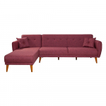 Sulankstoma kampinė sofa bordo spalvos Aria – Balcab Home