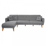 Sulankstoma kampinė sofa pilkos spalvos Aria – Balcab Home