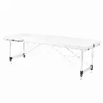 Sulankstomas masažo stalas Activ Fizjo, 3 segmentų, aliuminio konstrukcija, baltos spalvos