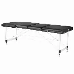 Sulankstomas masažo stalas Activ Fizjo, 3 segmentų, aliuminio konstrukcija, juodos spalvos