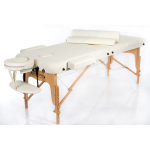 Sulankstomas masažo stalas Restpro Vip 3/Cream SET + DOVANA 10 vnt vienkartinių neperšlampamų stalo užtiesalų