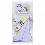 Šviesiai mėlyna kūdikių antklodė 85x125 cm - OYO kids