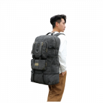 Talpi kelioninė kuprinė su praplėtimu 70L - pilka