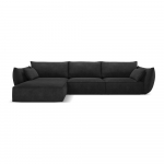 Tamsiai pilka kampinė sofa (kairysis kampas) Vanda - Mazzini Sofas