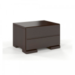 Tamsiai rudas bukmedžio medienos naktinis staliukas Sandemo - Skandica
