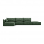 Tamsiai žalia kampinė sofa (kairysis kampas) Vanda - Mazzini Sofas