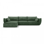 Tamsiai žalia kampinė sofa (kairysis kampas) Vanda - Mazzini Sofas