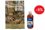 TASTE OF THE WILD Pine Forest 5,6 kg + LAB V Lašišų aliejus šunims ir katėms 500ml