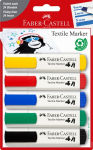 Tekstilės žymeklių rinkinys Faber-Castell, 5 spalvos