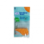 TEPE tarpdančių šepetėliai, 0,45 mm, oranžinė spalva, 8 vnt.