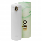 Termogertuvė KIRO su skaitmeniniu termometru, 380 ml, balta