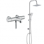 Termostatinis maišytuvas Hansgrohe Ecostat su dušo sistema Deante Floks