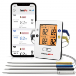 ThermoPro TP25 bevielis Bluetooth skaitmeninis maisto termometras su 4 spalvotais zondais