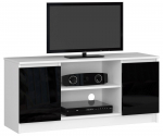 TV staliukas RTV K120, balta/blizgi juoda