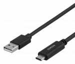USB 2.0 kabelis DELTACO, USB-A - USB-C , LSZH, 2m, juodas