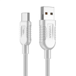USB ir USB-C kabelis Vipfan X04, 5A, 1,2 m (baltas)