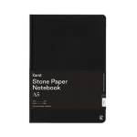 Užrašinė kietu viršeliu „Karst“ juoda, A5, baltais lapais