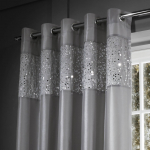 Užuolaidos pilkos spalvos 2 vnt. 168x229 cm Glitzy Sequin – Catherine Lansfield