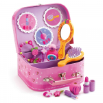 Vaikiškas lagaminas su mediniais aksesuarais mažosioms šou mergaitėms Djeco